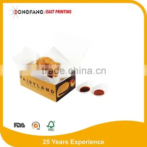 Ivory Card Board Folding Paper Food Packaging Paper Chicken Wing Boxes thumbnail-3