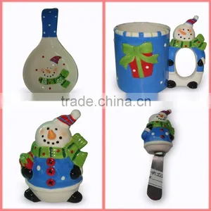 Christmas Ceramic Snowman Spoon Rest Decal thumbnail-4