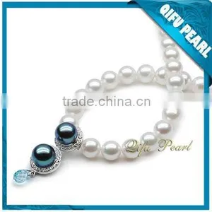 Hot Indian Designs 925 Silver Freshwater Pearl Necklaces thumbnail-1