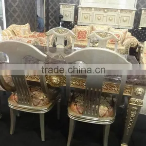 French Style Velvet Dining Room Sets D1062 thumbnail-1