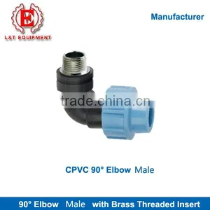 90 Degree Elbow Male With Brass Threaded Insert thumbnail-1