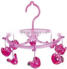 Plastic Colorful Cartoon Hangeing Dryer W/8clips Transparent Smile Lhanger thumbnail-1