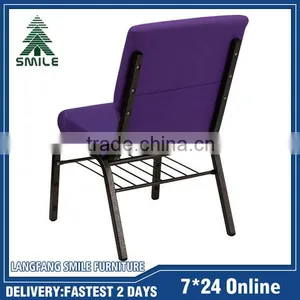 Connected Purple Church Chairs for Conference Chairs for Public Seating thumbnail-3