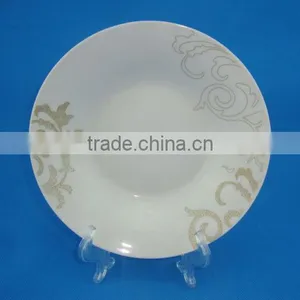 Nice Printing Cheap Ceramic Soup Plate , Cheap Porcelain Deep Plate, Ceramic Dishes thumbnail-1