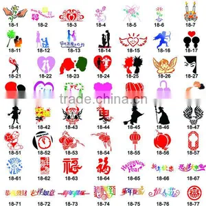 Airbrush Body Art Tattoo Stencil Template thumbnail-1