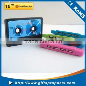 Magnetic Tape Hub 4-Port USB 2.0 Hub Power Station thumbnail-1