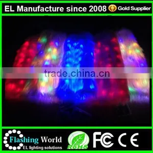 Light Up White LED Furry Leg Warmers - Rave Costume Fluffies LED Fluffies thumbnail-1