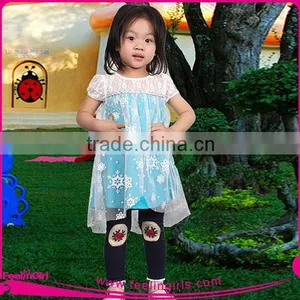 Lace Lacework Snowflake Blue Princess Costume thumbnail-1