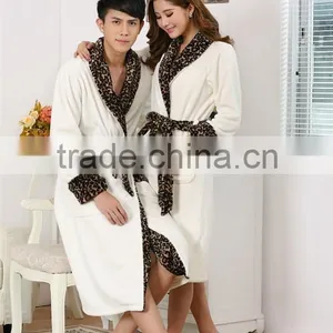 2015 New Design Warm Terry Couples Sexy Leopard Bathrobe thumbnail-1