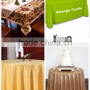 Wedding Blush Champagne Sequin Table Cloth thumbnail-1