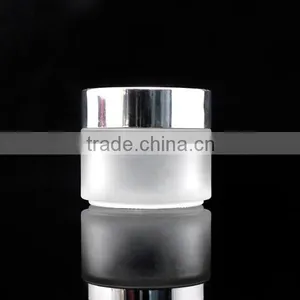 100g Empty Cosmetic Glass Jar Glass Bottle With Aluminum Cap thumbnail-4