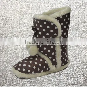 Polka Dot. Microsuede Indoor Snug Boot Slipper for Ladies thumbnail-1