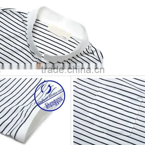 Custom Wholesale Striped Stand Collar Polo Shirt for Men thumbnail-4