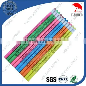 Round Shape HB Wooden Pencil With Color Eraser thumbnail-1