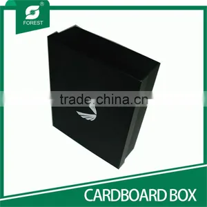 WHOLESALE LUXURY BLACK CARDBOARD SHOES PACKAGING BOX WITH UV VARNISHED thumbnail-5
