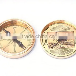 Beautiful Brass Titanic Compass -Gift Compass With Rosewood Box 13415 thumbnail-3