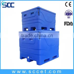 Rotational Molded Fish Transport Container Fish Totes Fish Tub Made of PE and PU Material thumbnail-1