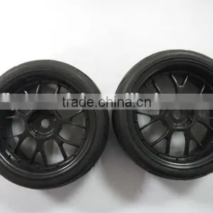 2pcs RC Racing Tires Tyre Wheel Rim Fit HSP HPI 1:10 On-Road Car Pre-glued Car Tires thumbnail-2