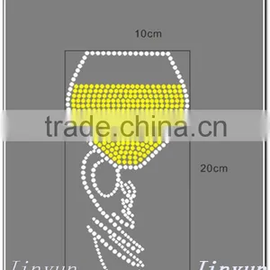 Wholesales and Customized Rhinestone Transfer Iron on Cup thumbnail-1