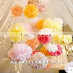Tissue Paper Pom Poms Flower Ball for Indian Wedding Decoration Pots Quality Choice thumbnail-1
