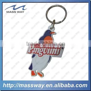 Custom Penguin Shape Fancy 3D Soft PVC Rubber Keychain thumbnail-1