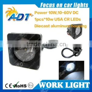 10W LED WORK LIGHT SPOT FOG OFFROAD LAMP 12V BOAT SQUARE MOTORCYCLE DRIVING thumbnail-1