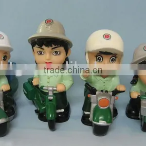 Plastic Postboy Saving Box With Green Dress Money Box Coin Bank thumbnail-5