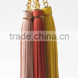 Custom Genuine Leather Tassel Keychain thumbnail-2