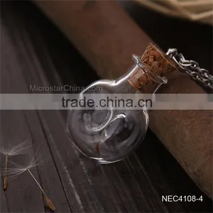 8 Designs DIY Creative Drift Bottles Glass Pendant Necklace Dandelion Necklace thumbnail-6