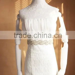 Rhinestone Crystal Wedding Dress Sash for Bridal thumbnail-2
