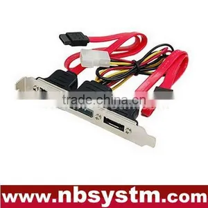 Three Port SATA to ESATA Bracket Cable With Power Port, ESATA Expand Bracket thumbnail-1