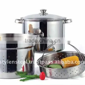 Stainless Steel Steamer With Glass Lid thumbnail-1