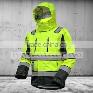 EN20471 High Visibility Waterproof Breathable Shell Jacket thumbnail-1