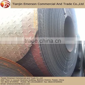 A36 SS400 Q235B Stock Available 1250mm 1500mm Width Checker Plate Coils Cut to Steel Checker Plate thumbnail-2
