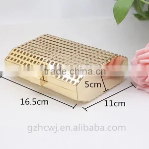 Rectangle Closure Metal Box Frame for Lady Bag, Shiny Gold Metal Clutch Manufacturer thumbnail-2