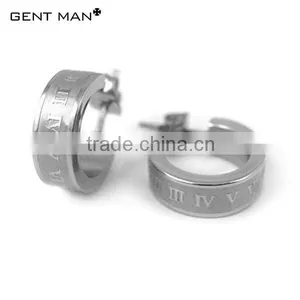 Ear Clip for Girls Charm Silver Stainless Steel Earring With Laser Pattern thumbnail-1