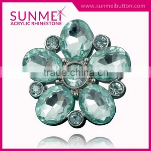 New Products Shining Blue Clothing Rhinestone Buttons thumbnail-3