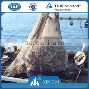 High Strength Orangen 5mm 3" HDPE Bradied Knotted Netting for Large Scaled Single Ship Bottom Trawl Net thumbnail-2