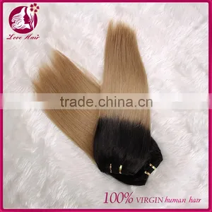 Best Selling 12 14 16 18 Virgin Indian Hair Weaving Colored Two Tone Hair Weave for Black Women thumbnail-1