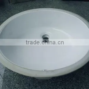 Oval Undermount Lavatories Ceramic Sink With CUPC Approval. PU-2210-W thumbnail-1