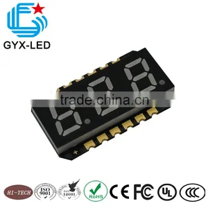High Quality Yellow Green Emitting Color Air Type Simple Refrigerator Application Three Digits SMD Type Segment LED Display thumbnail-1