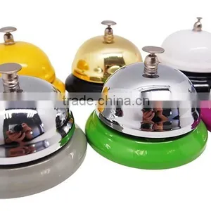 Table Call Bell in Silver Plated Cover With Colorful Painted Base thumbnail-5