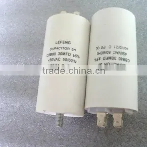 White Plastic & Aluminum Shell LEFENG Brand Cbb60 Cbb65 Cbb61 Cd60 Series Capacitor 5-120uf 250-500vac thumbnail-1