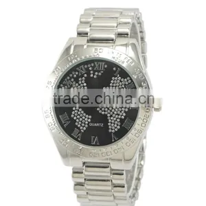 Hot Selling Fashion Design Colorful Map Dials Good Qiality Alloy Bracelet Watches Ladies Women thumbnail-2