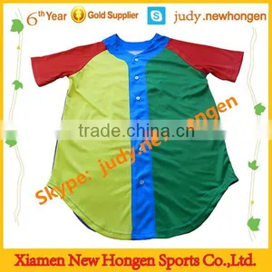 Full Dye Baseball Jerseys, Female Plus Size Baseball Club Wear, Baseball Shirt thumbnail-1