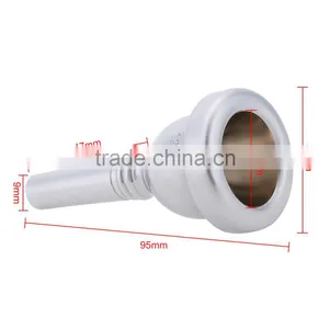 Nickel-Plated Copper Alto Trombone Mouthpiece 12C Small Shank thumbnail-2