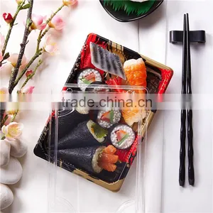 SM1-1107FB Red Gold Plastic Sushi Container,food Delivery Boxes thumbnail-2