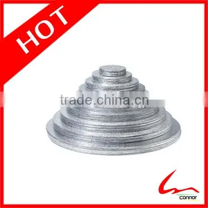 12" Round Silver Foil Cake Board thumbnail-2