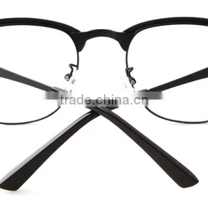 ADE WU Fashion Women Glasses Half Rim Stainless Steel Optical Frame Metal Eyeglasses Frame Clear Lens Glasses thumbnail-4