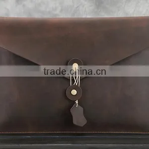 BOSHIHO Durable Real Leather Business Briefcase and Portable File Case thumbnail-2